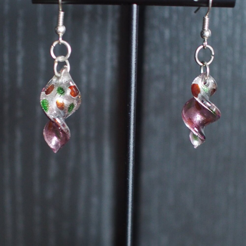 Like NEW Handcrafted Dangle and Drop Glass Earrings